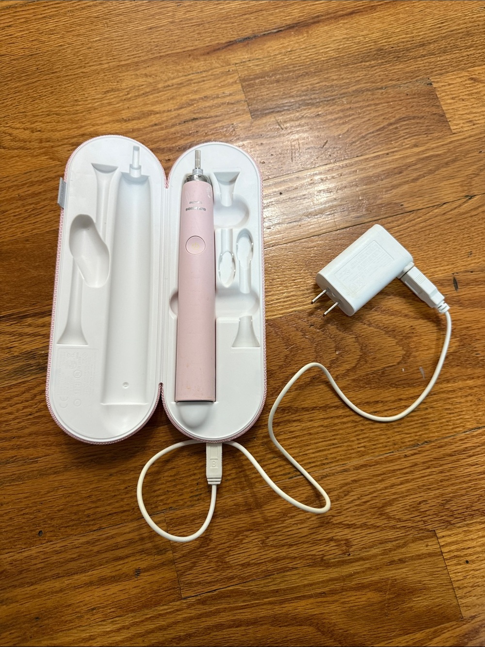 Philips Pink Rechargeable Sonic Toothbrush with Travel Case and Charger